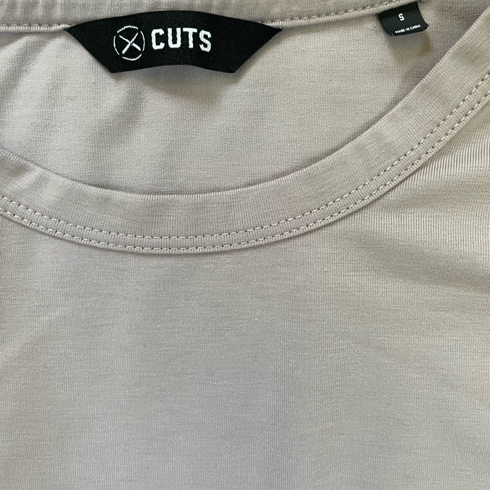 Cuts cropped tee- grayish/light purple - Picture 2 of 2